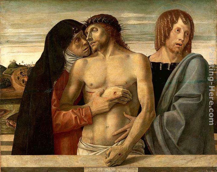 Giovanni Bellini Dead Christ Supported by the Madonna and St. John